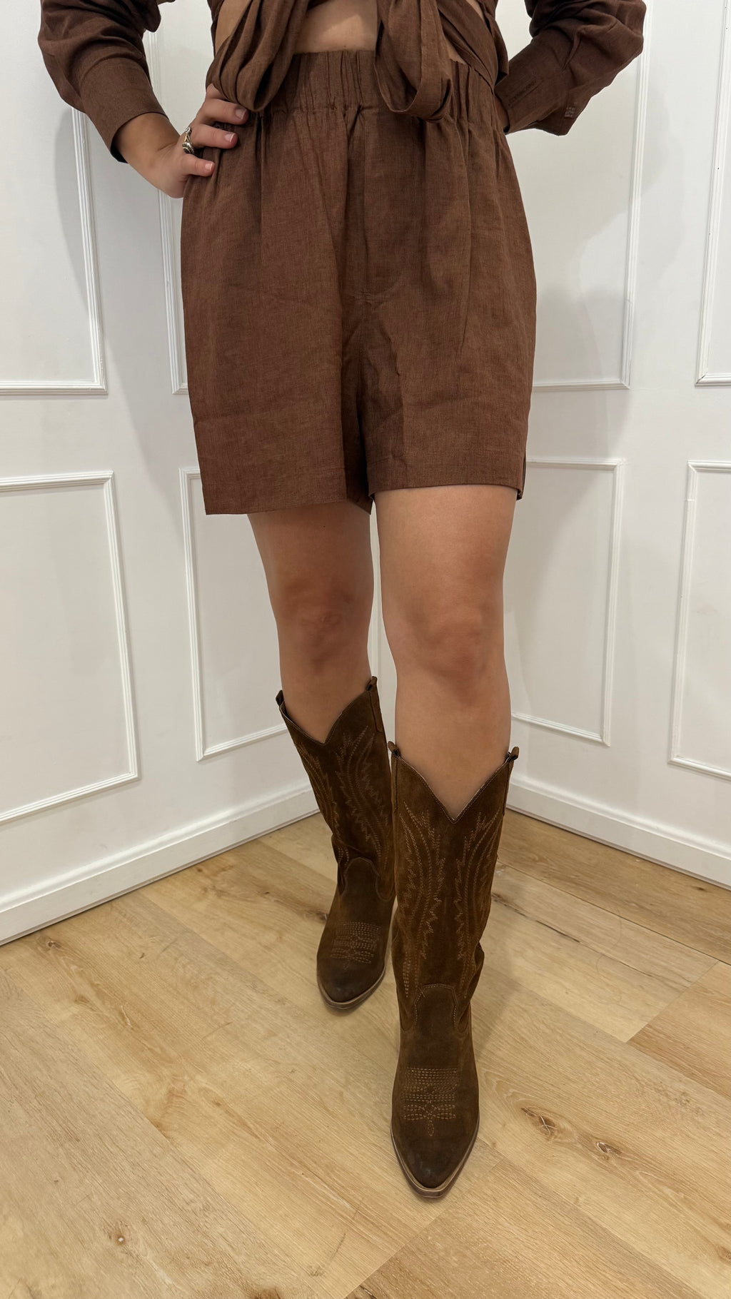 Shorts in lino moka Hinnominate