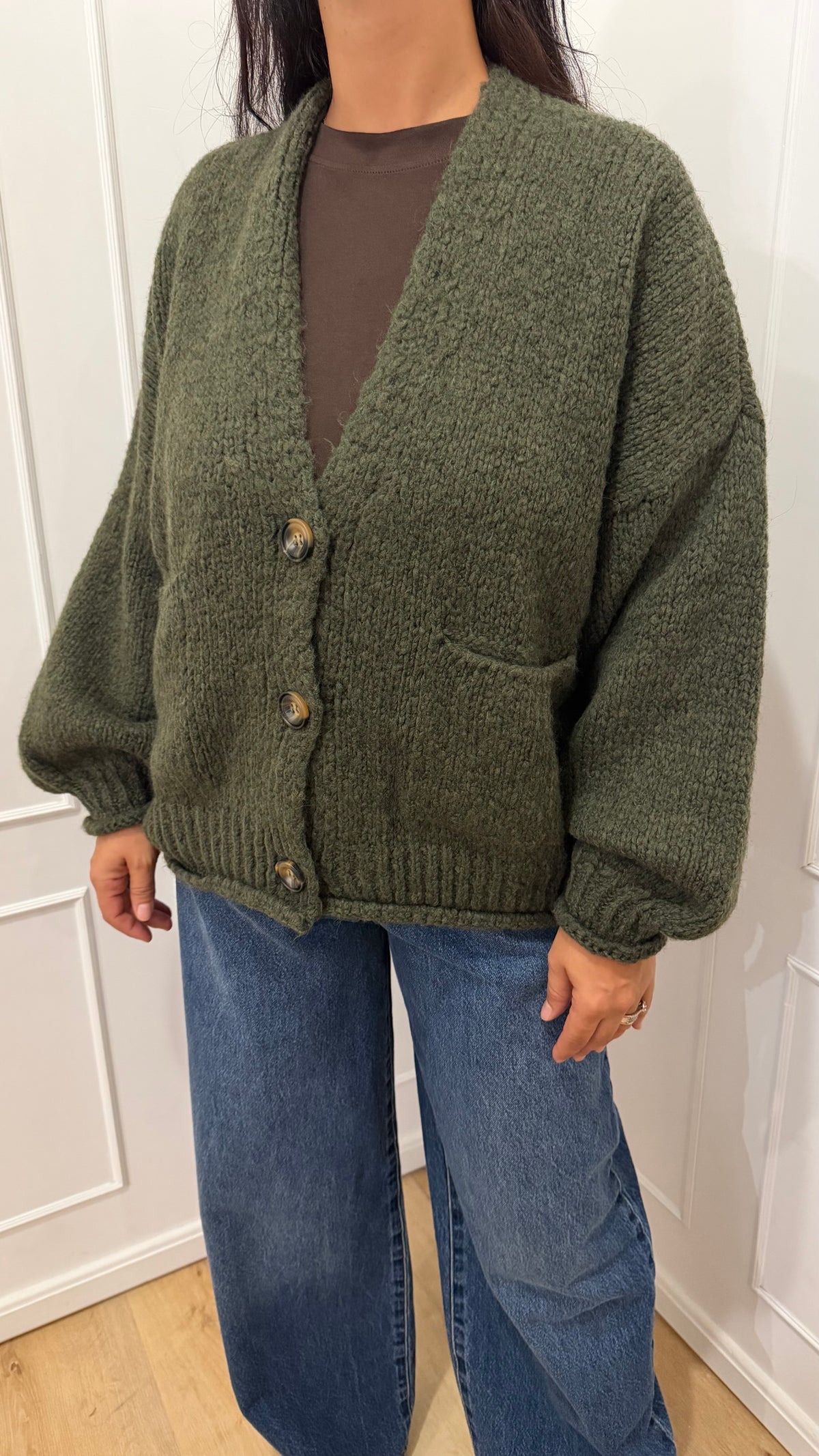 CARDIGAN BESTSELLER VERDE MILITARE HAVEONE