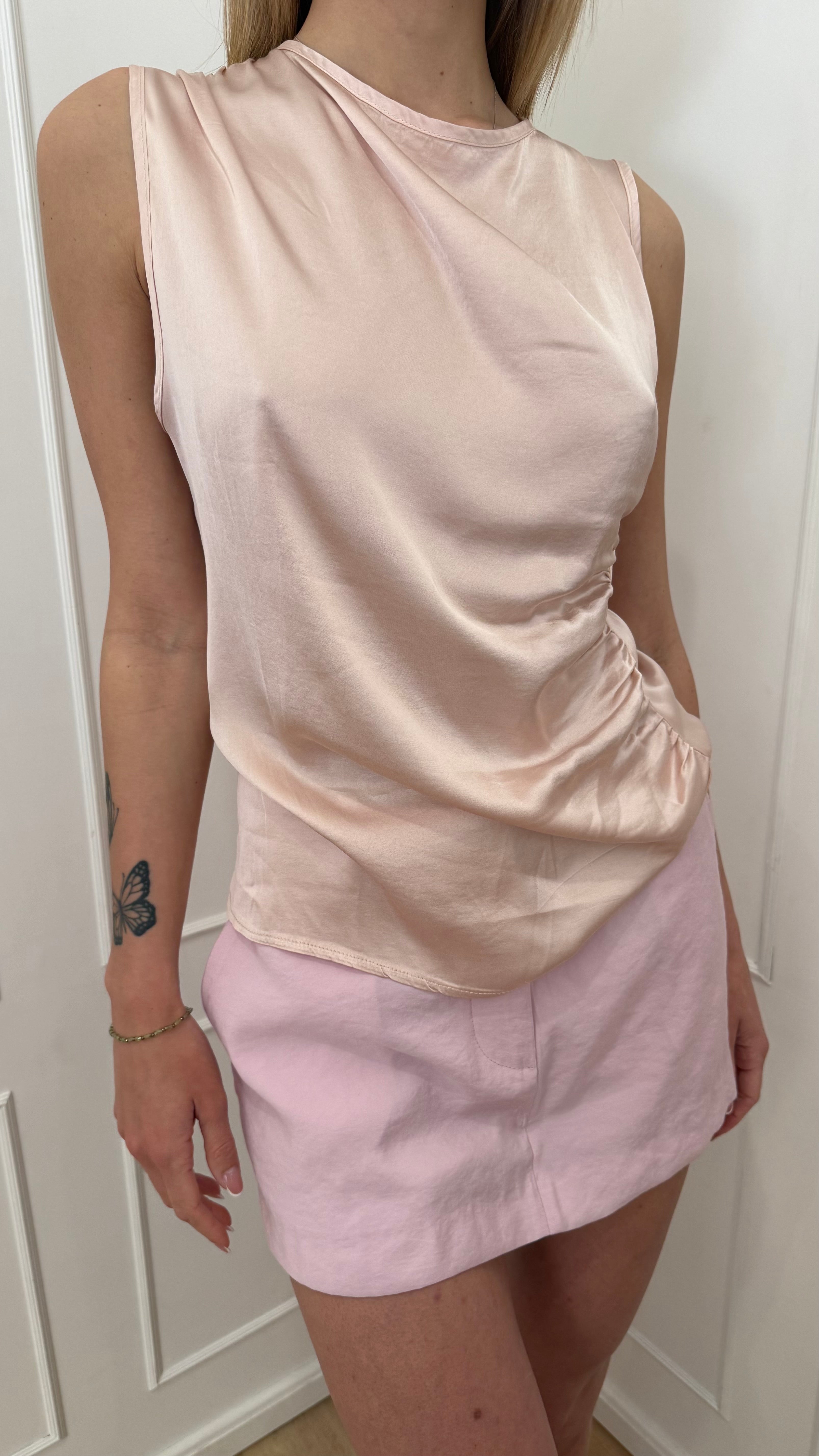 Top arricciato rosa Susy mix