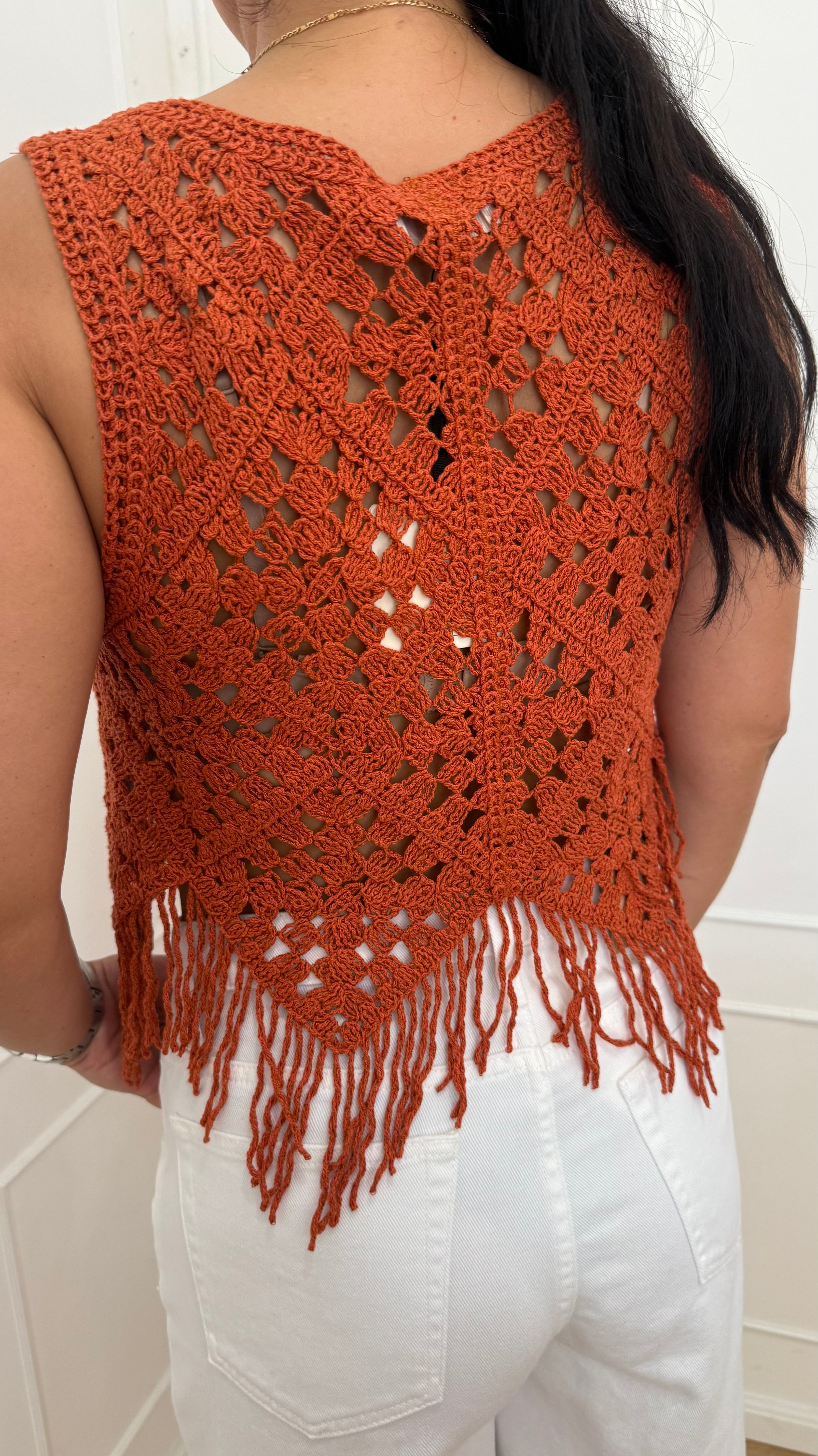 Top crochet rame vicolo