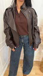 Bomber ecopelle moro Vicolo