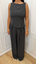 Completo grigio top e pantaloni Susy Mix