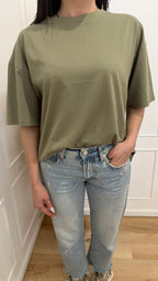 T shirt basica verde militare Susy mix