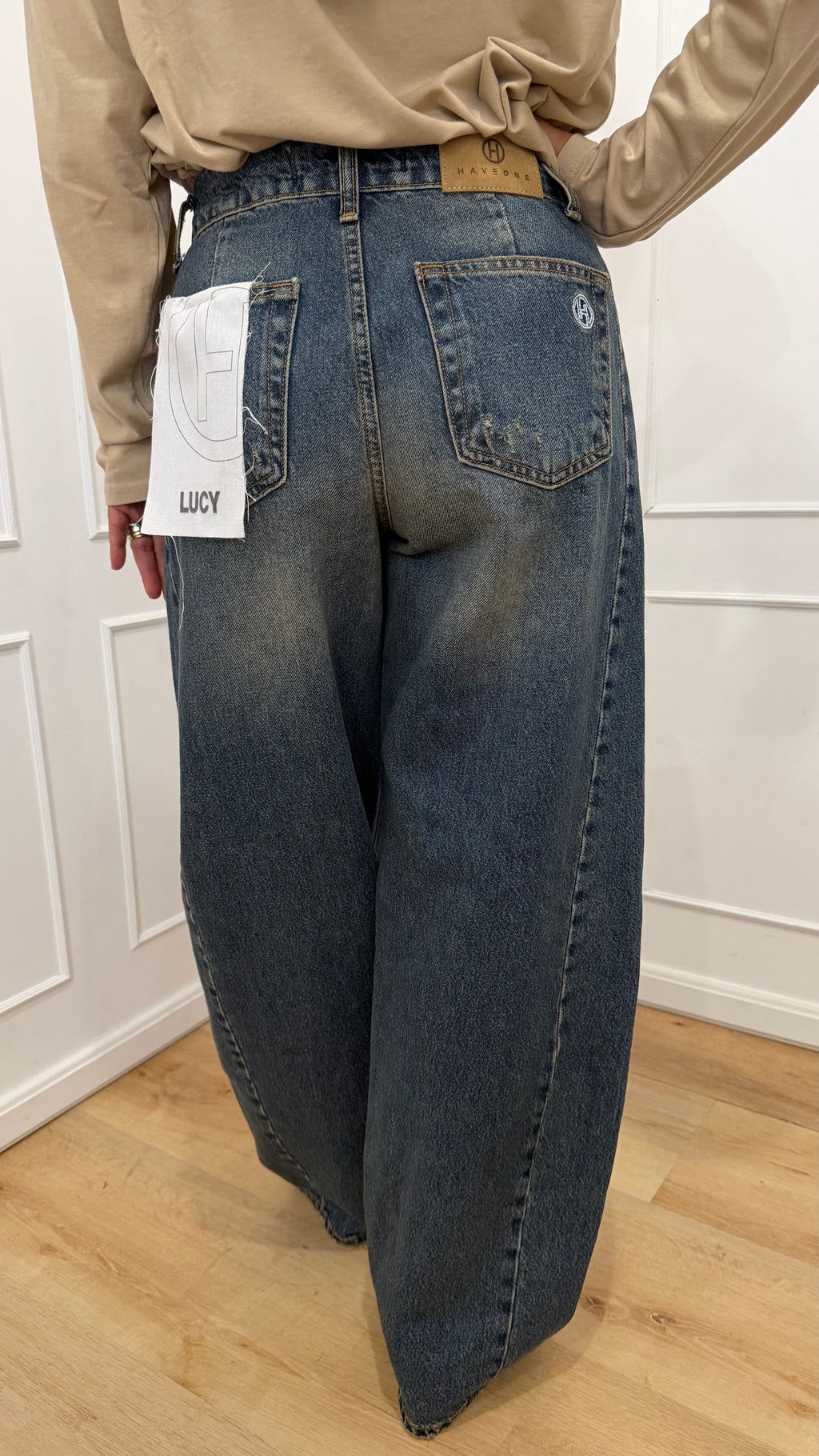 JEANS LUCY DENIM BLU CON ROTTURE HAVEONE