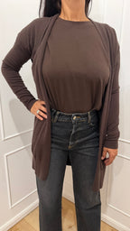 Cardigan Moro Lungo Basico Viscosa Griffai