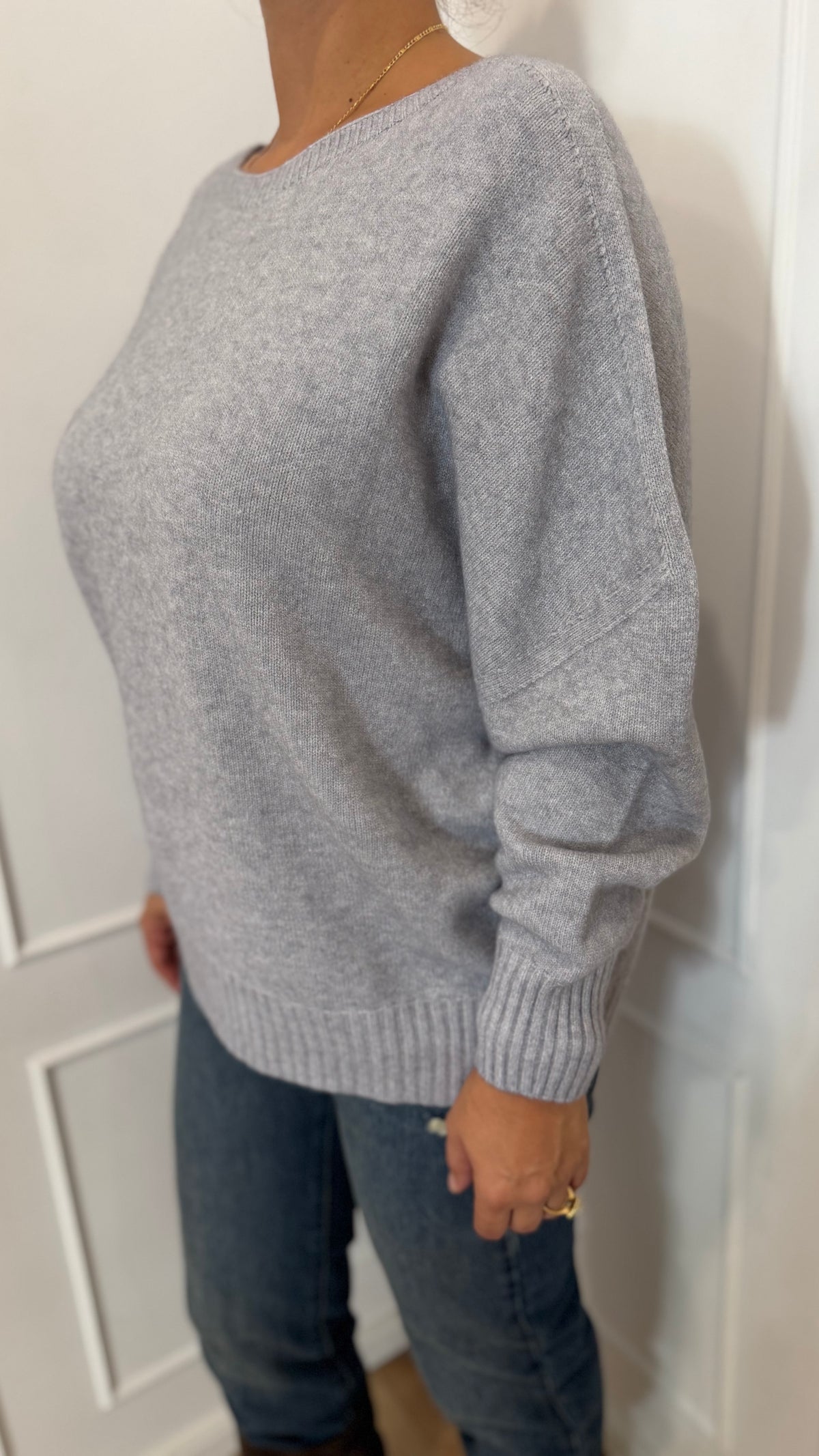Maglia girocollo grigia Haveone