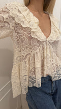 Camicia pizzo burro Susy mix