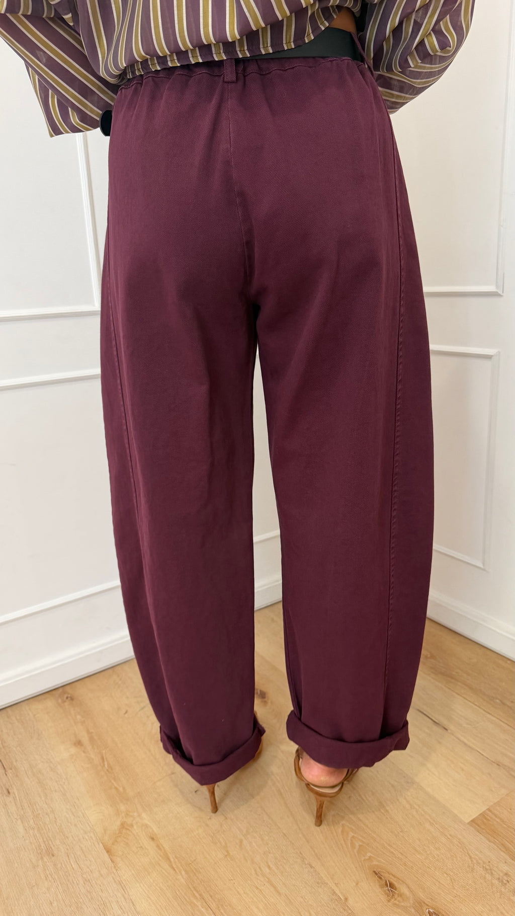 Pantalone ovetto stellina bordaux susymix