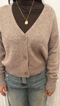 Cardigan tortora Cashmere Griffai