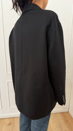 Cappotto corto in misto lana nero Vicolo