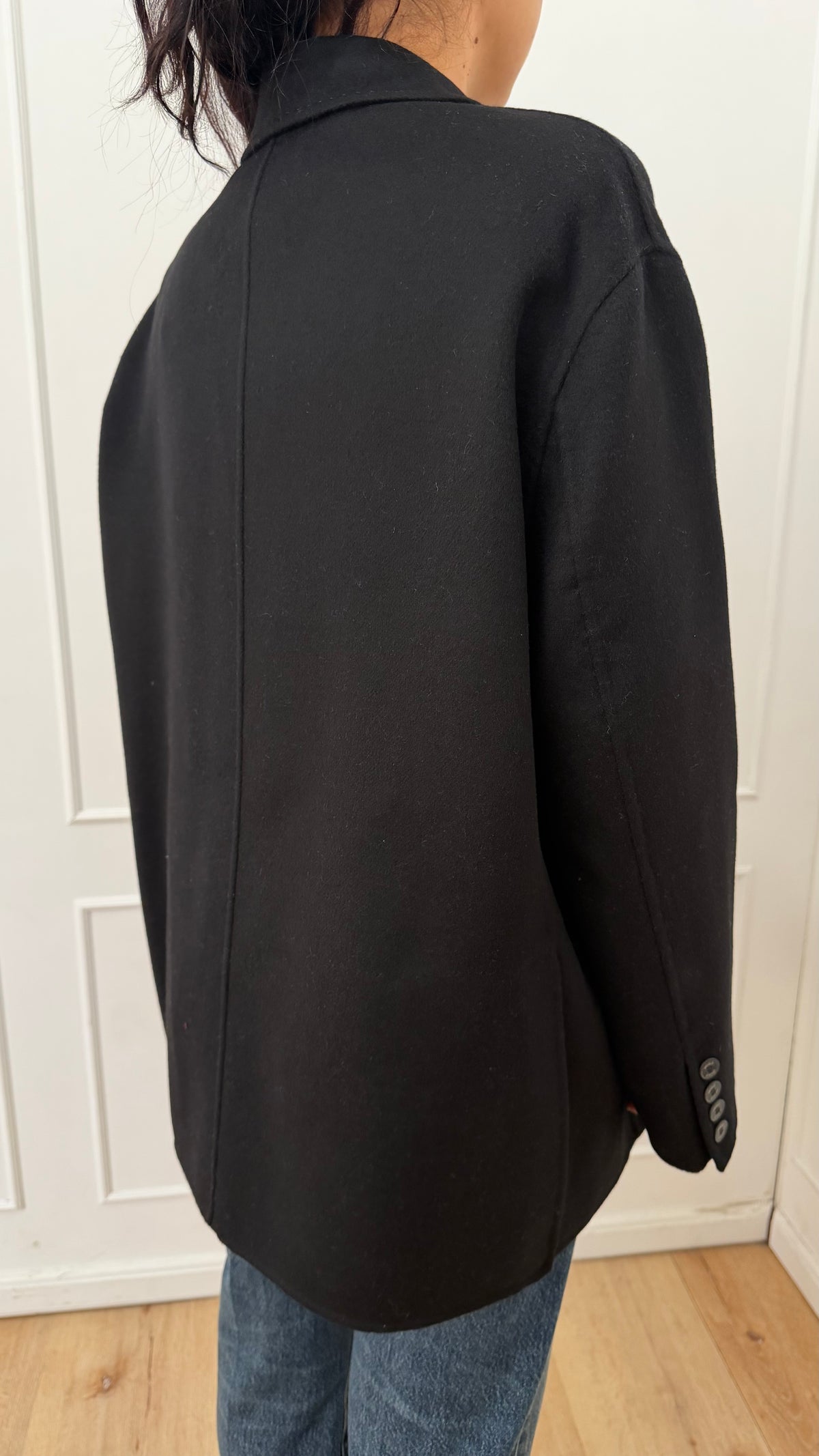 Cappotto corto in misto lana nero Vicolo