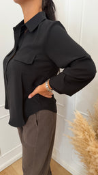 Camicia serafino nera susymix