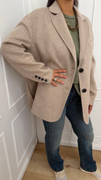 Cappotto corto in misto lana tortora Vicolo