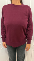 Maglia paricollo over lurex bordaux griffai