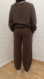 Completo in felpa Susy Mix marrone