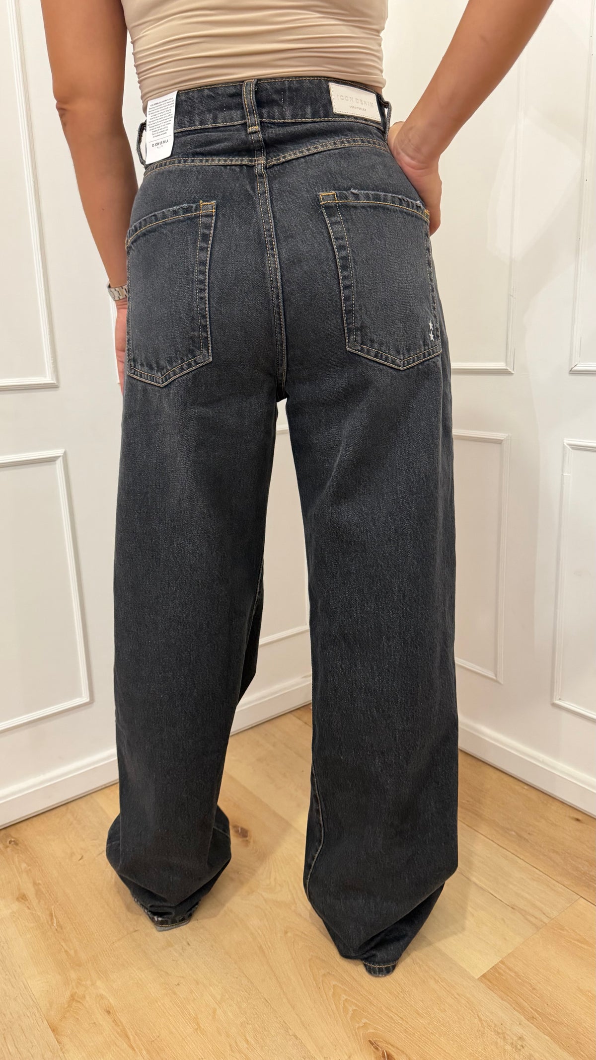 Jeans Poppy denim nero Icon Denim