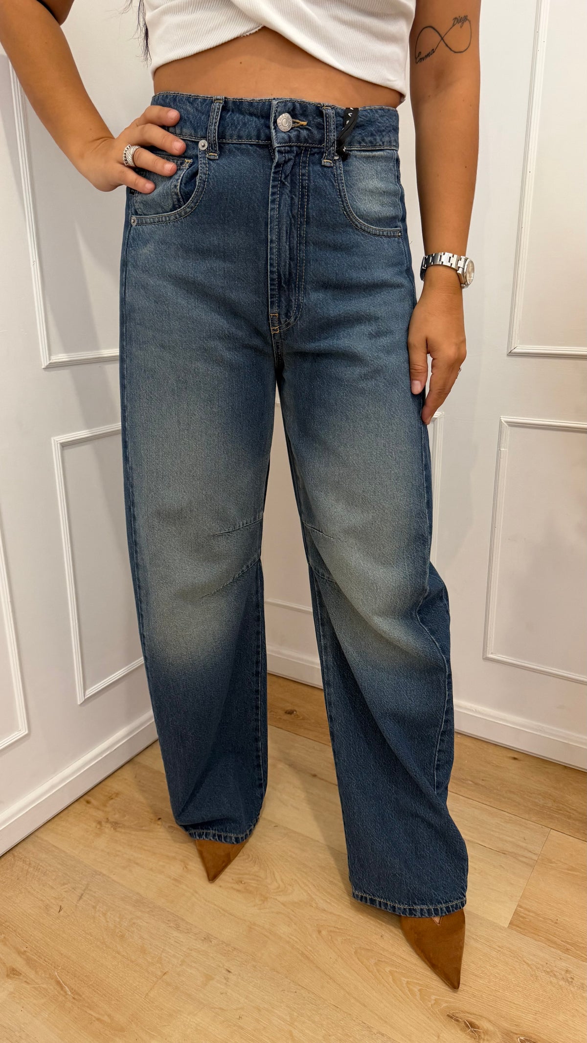 JEANS BARREL ANGIE DENIM - HAVEONE
