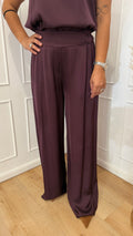 Pantalone effetto raso Bordaux susymix