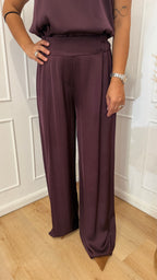 Pantalone effetto raso Bordaux susymix