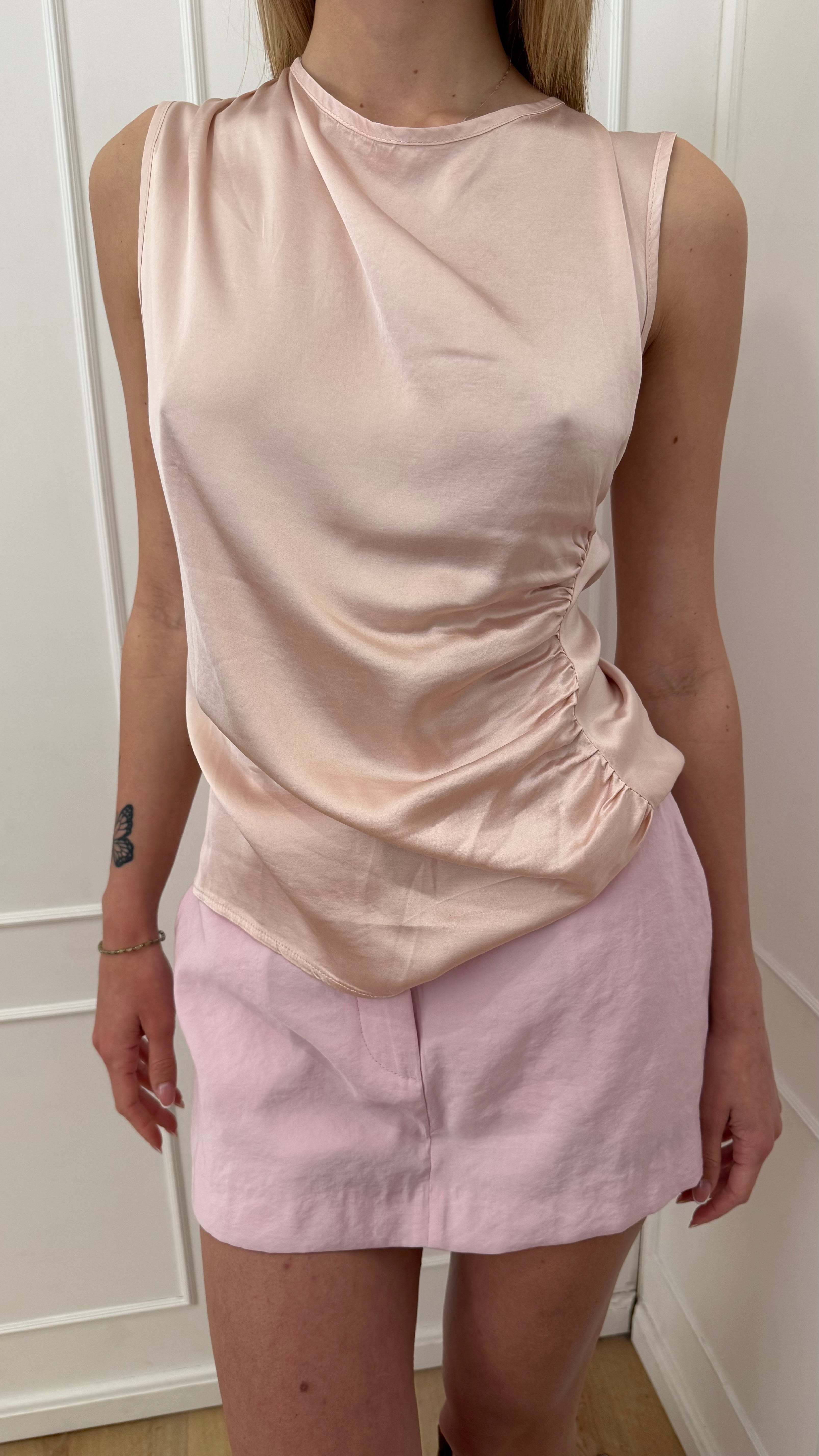 Top arricciato rosa Susy mix