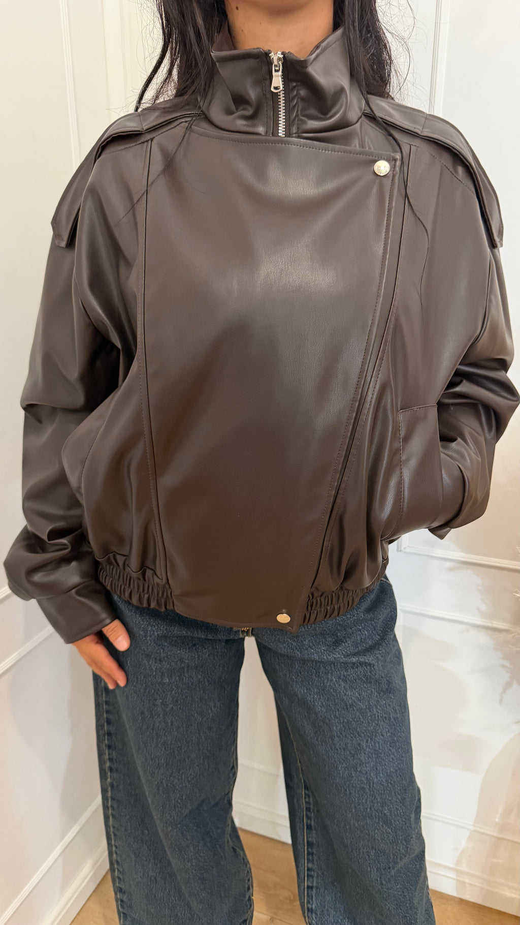Bomber ecopelle moro Vicolo