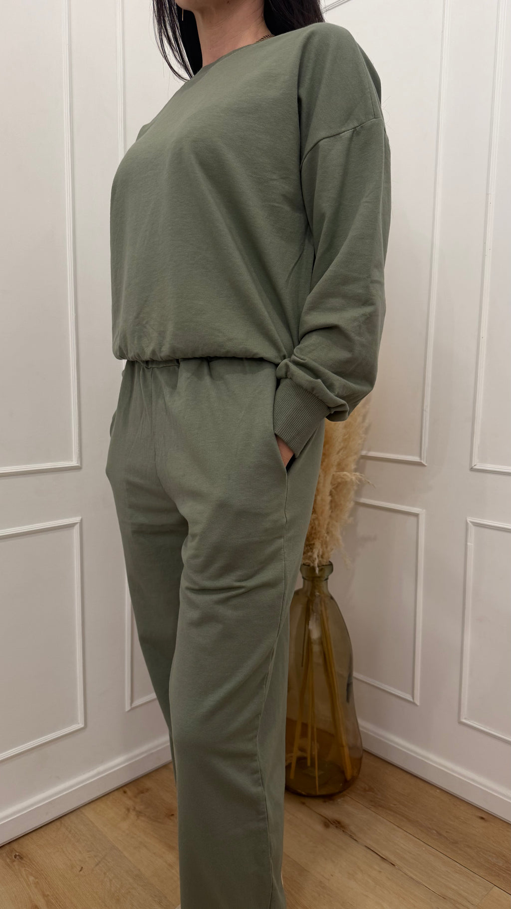 Completo in felpa Susy Mix verde