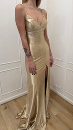 Abito lungo oro Vivien Luxury