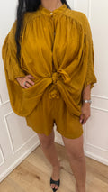 Camicia in cupro senape vicolo