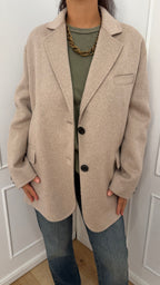 Cappotto corto in misto lana tortora Vicolo