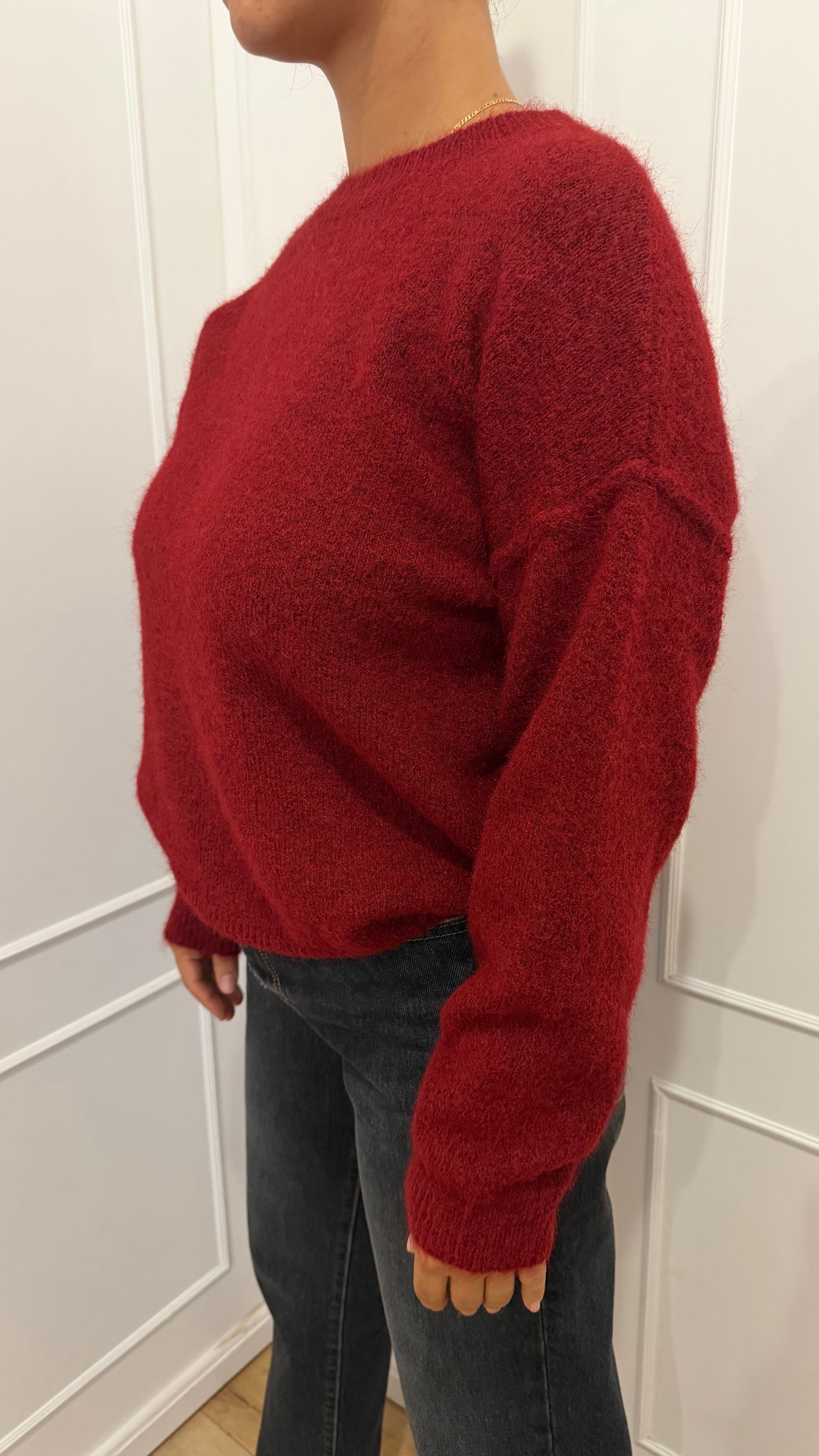 Paricollo Over Rosso alpaca Griffai