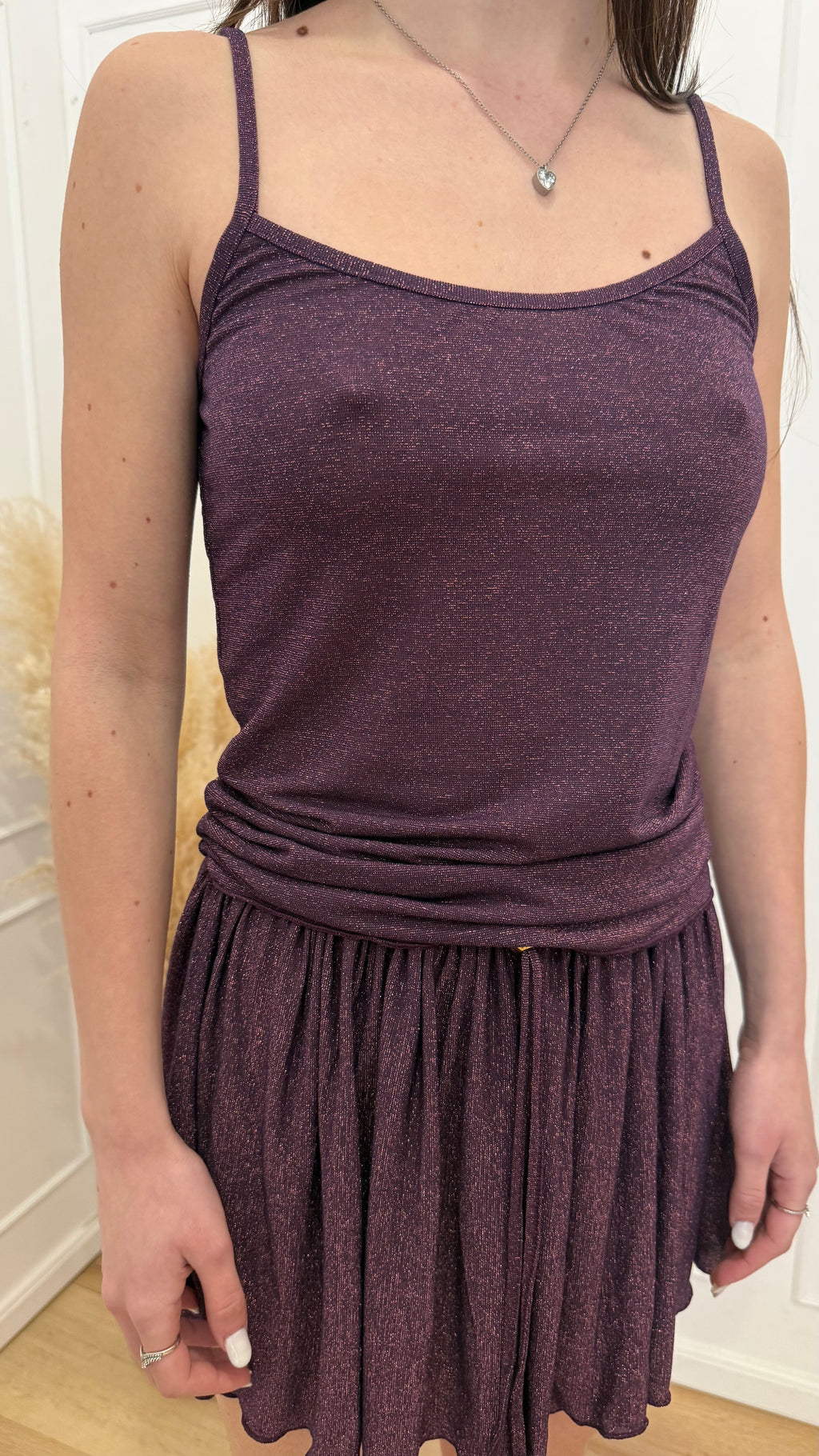 Canotta Donna Me fui bordeaux
