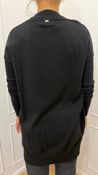 Cardigan lungo basico lurex nero Griffai