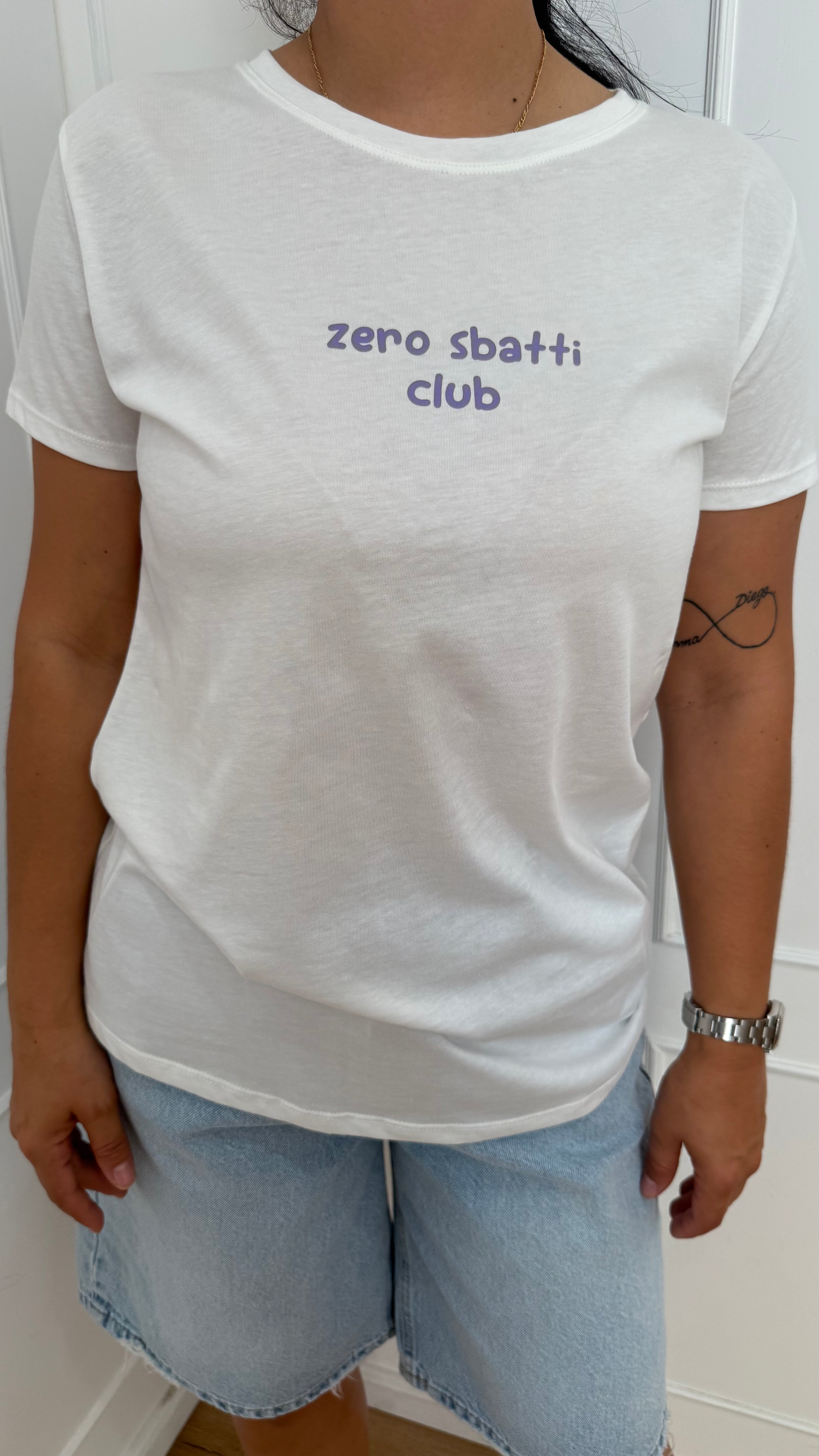T shirt zero sbatti club vicolo