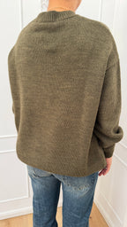 MAGLIA OVER GIROCOLLO E POLSI A SBUFFO VERDE HAVEONE