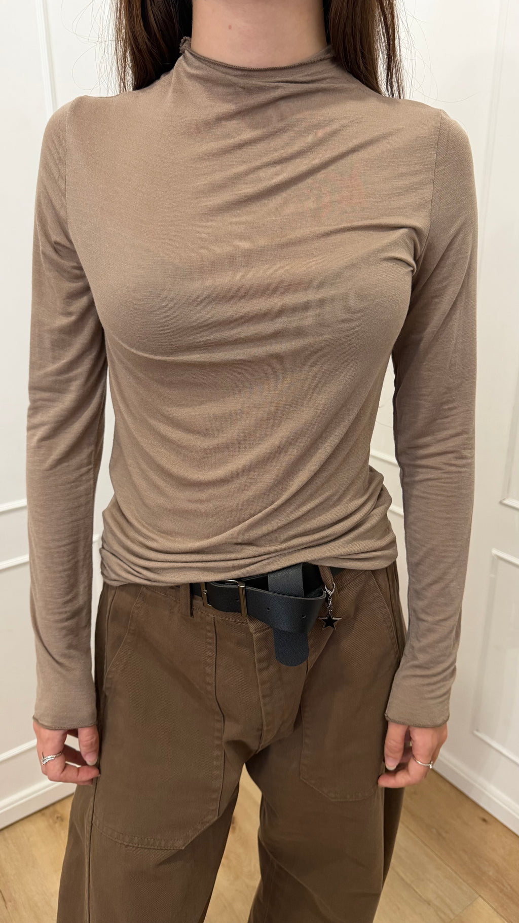 Maglia cratere tortora collo alto HaveOne