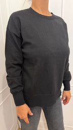 Maglia paricollo over lurex nero griffai
