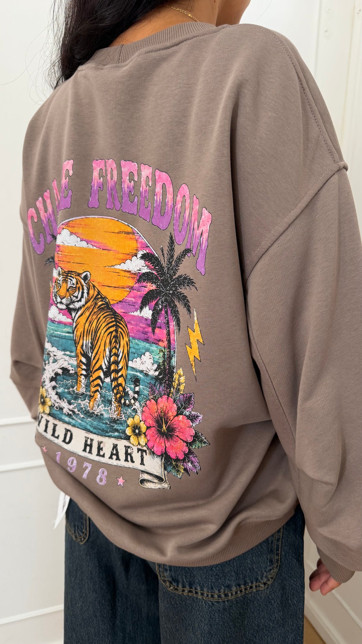 Felpa Over Stampa Chase Freedom Vicolo