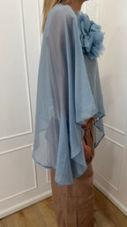 Mantella chiffon azzurra  kontatto
