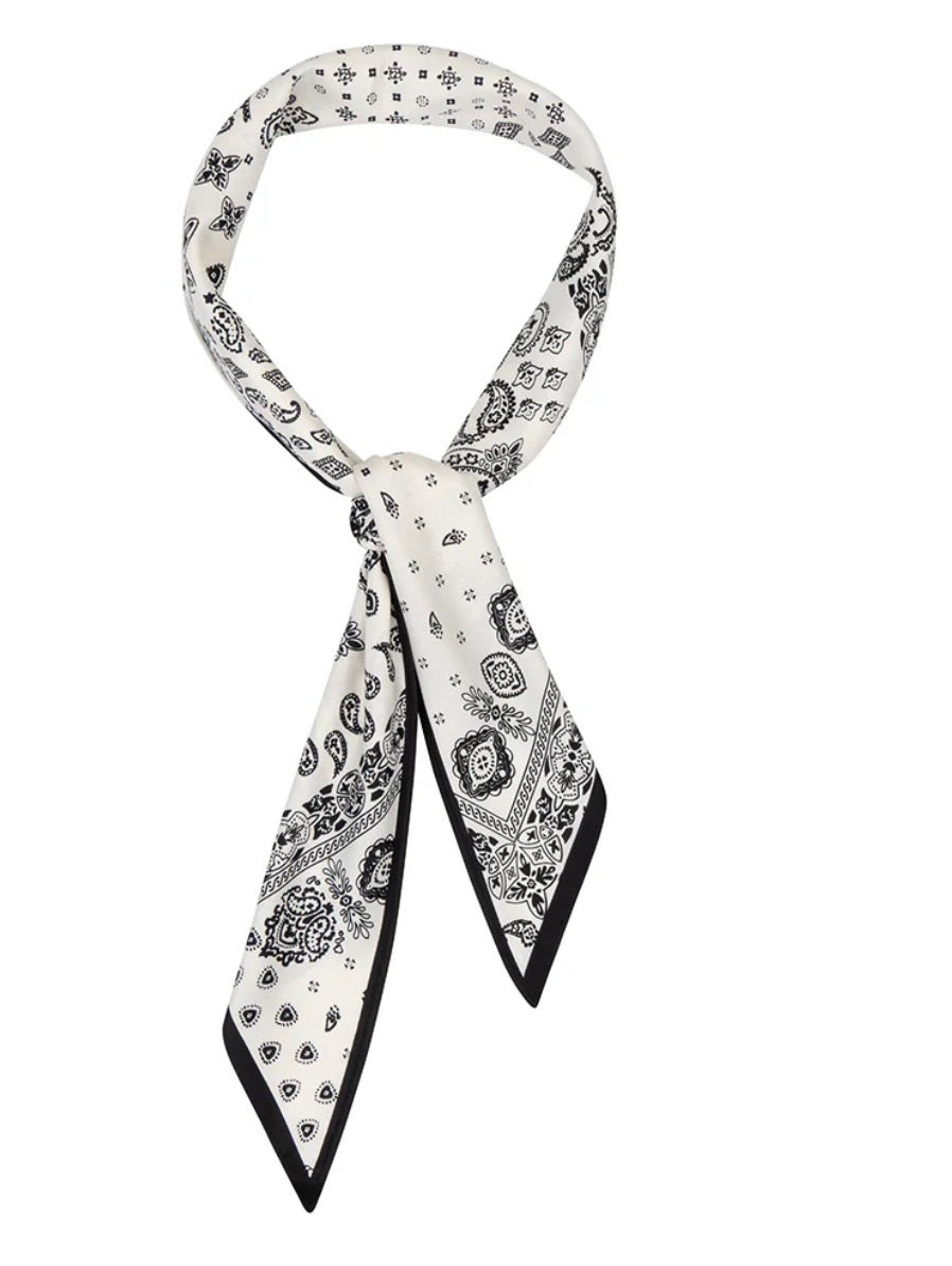 Foulard bandana fantasia bianco/nero club Manhattan