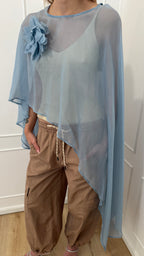 Mantella chiffon azzurra  kontatto