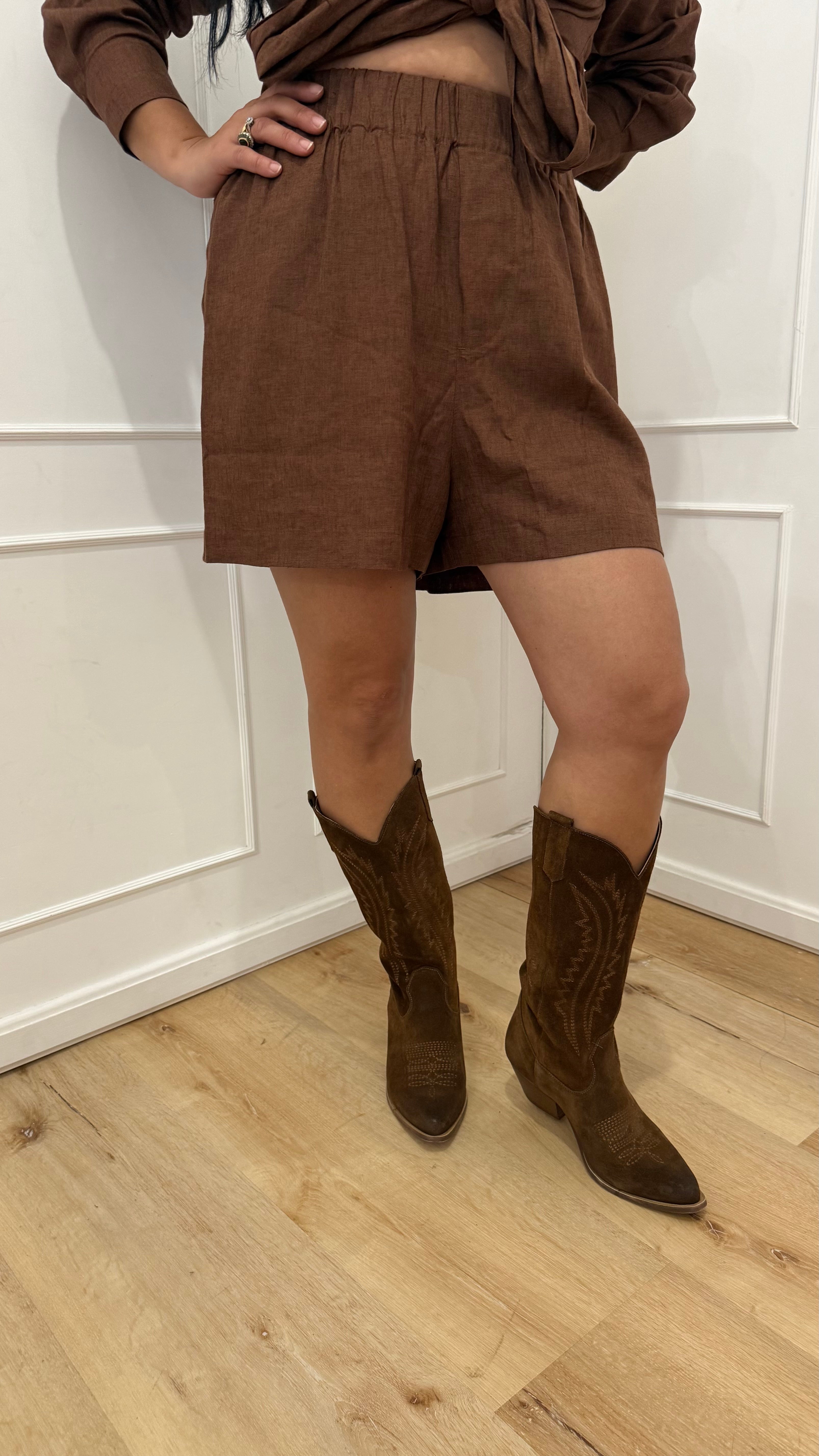Shorts in lino moka Hinnominate