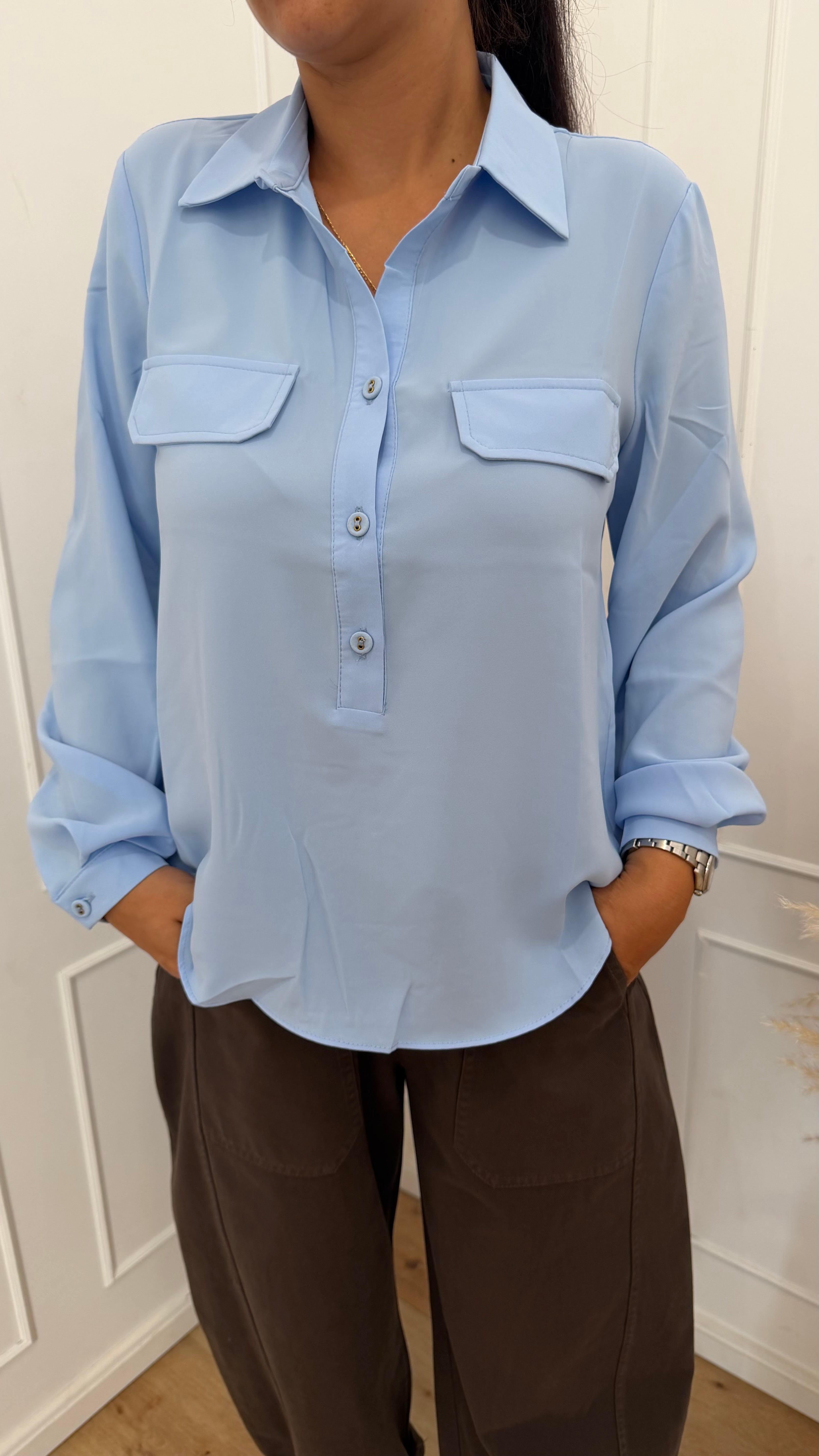 Camicia serafino celeste susymix