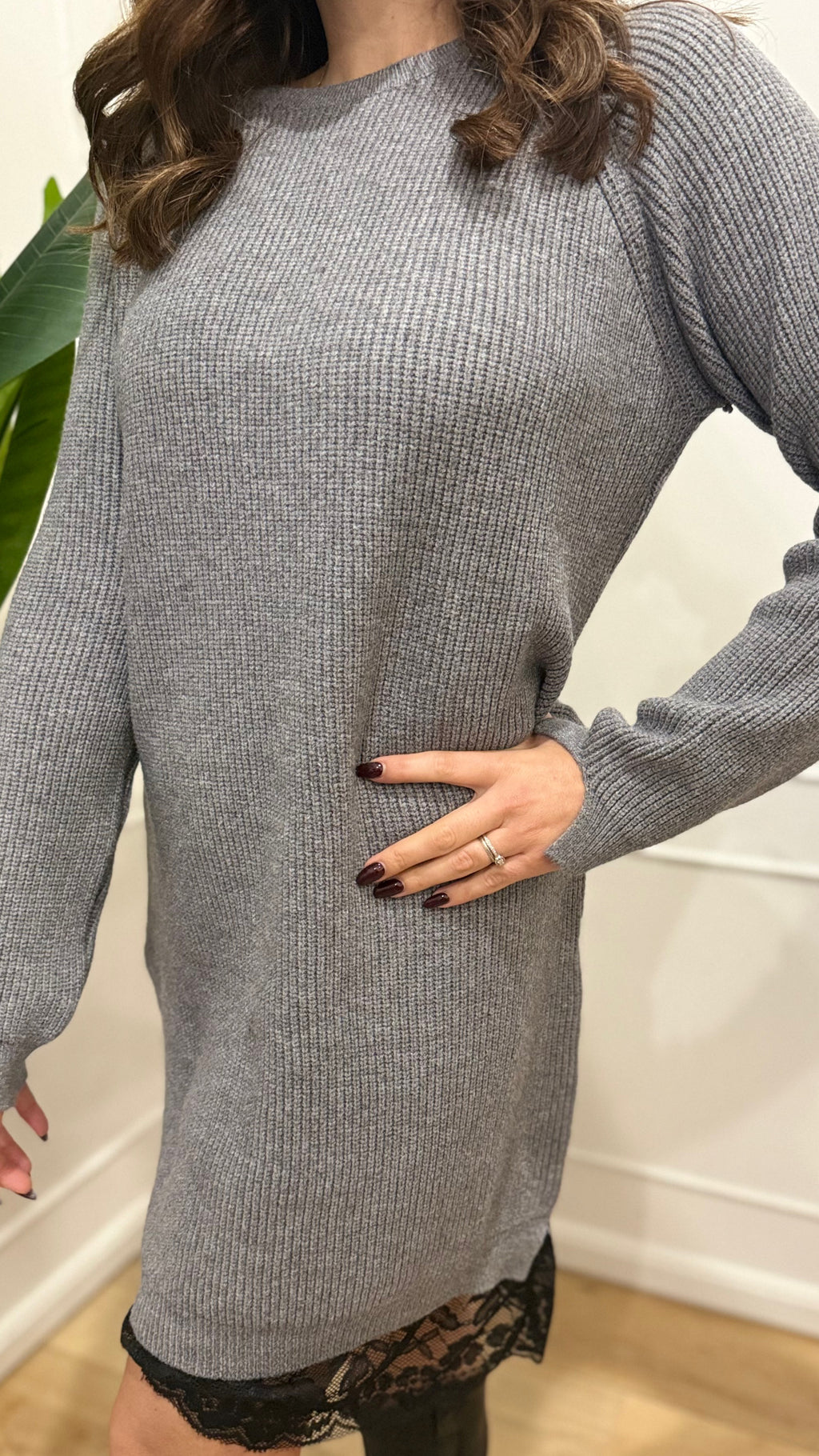 Abito in maglia con pizzo Susy Mix