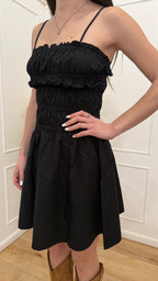 Abito corto nero con Laccini Glamorous