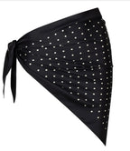 Foulard bandana pois nero club Manhattan