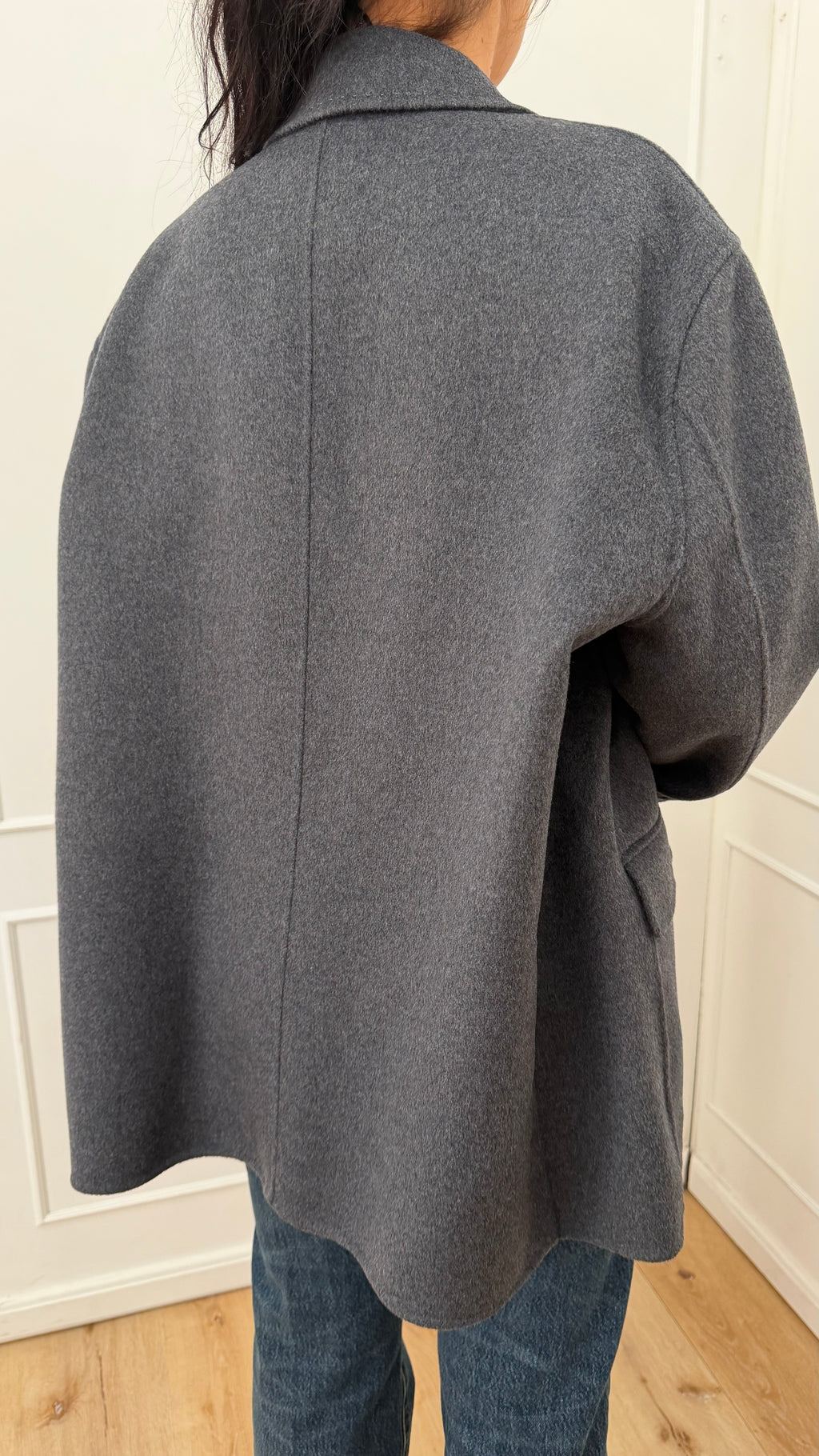 Cappotto corto in misto lana grigio Vicolo