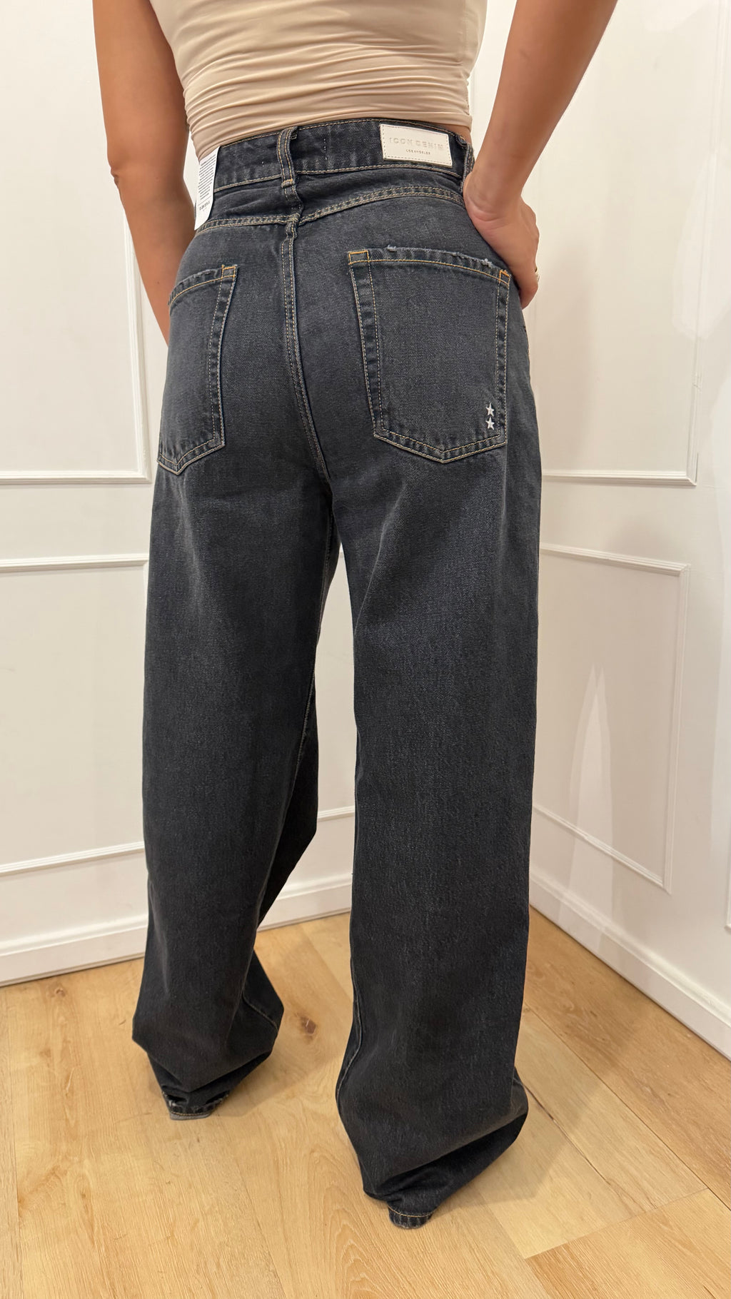 Jeans Poppy denim nero Icon Denim