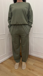 Completo in felpa Susy Mix verde
