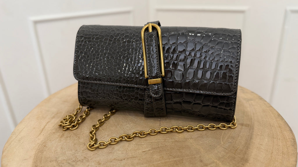 Borsa shibuya belted grigia  vicolo