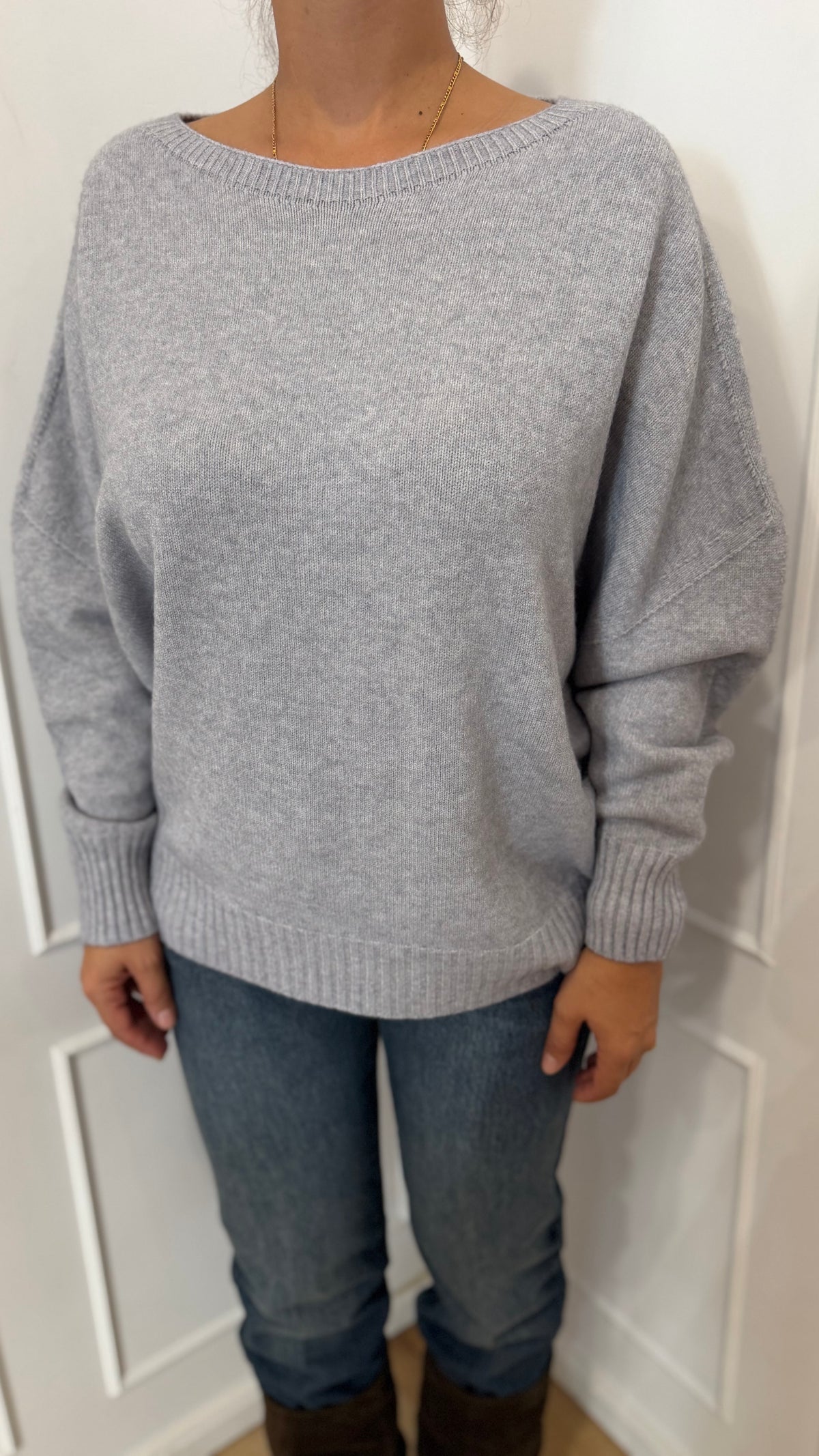 Maglia girocollo grigia Haveone